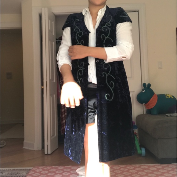 Long beautiful handmade vest velour size 4-6 - Picture 8 of 8